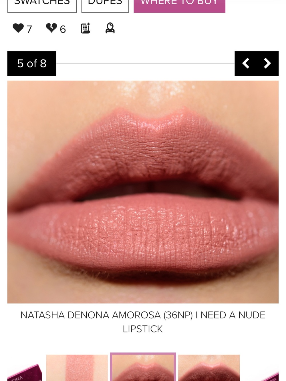 Natasha Denona Nude Pink-Amorosa Cream Lipstick - Picture 5 of 7